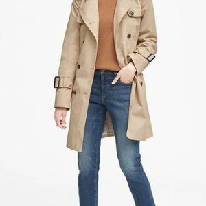 Classic Trench Rain Coat - khaki/ bone - Sz.Small